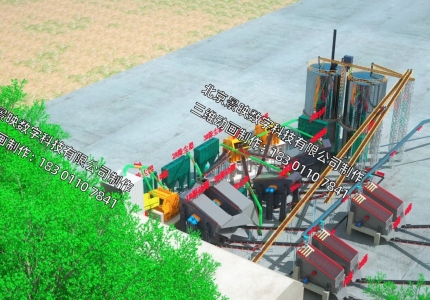 智慧矿山砂石生产线高质量三维动画02