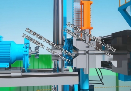 双螺杆挤出机水下切造粒生产线高质量三维动画03