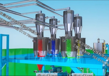 双螺杆挤出机水下切造粒生产线高质量三维动画01