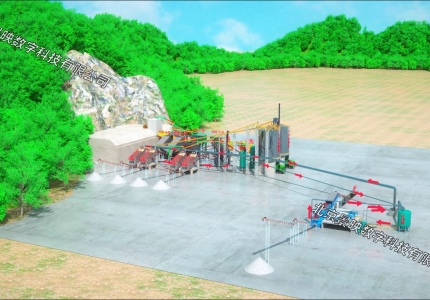 砂石骨料生产线三维动画